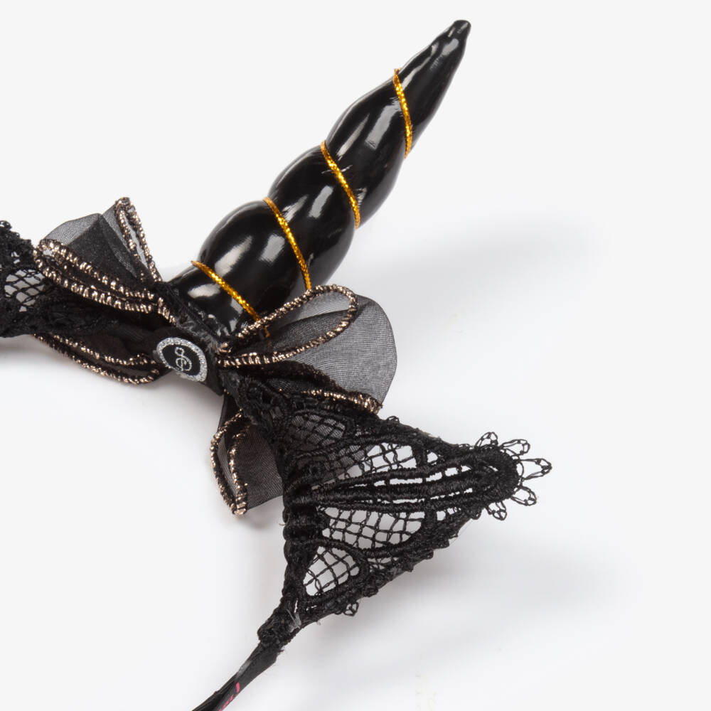 Souza-Girls Black Unicorn Hairband | Childrensalon