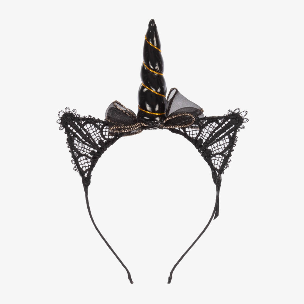 Souza-Girls Black Unicorn Hairband | Childrensalon