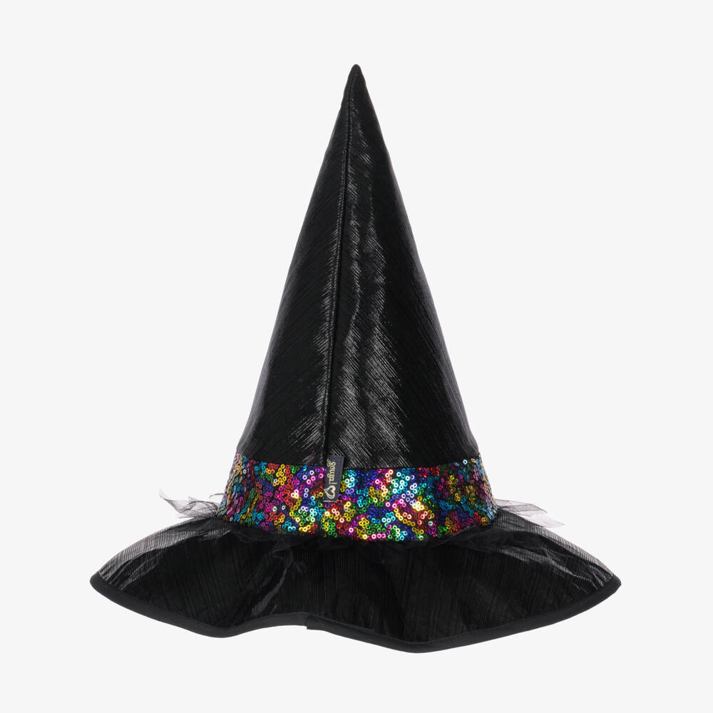 Souza-Girls Black Witch Costume Hat with Sequins | Childrensalon