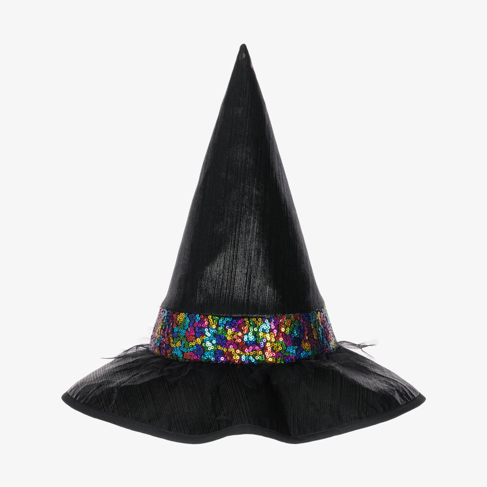 Souza-Girls Black Witch Costume Hat with Sequins | Childrensalon