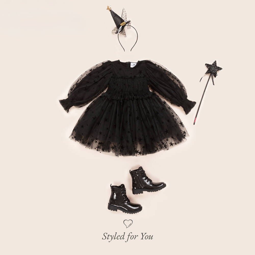 Souza-Girls Black Witch Hat Hairband | Childrensalon