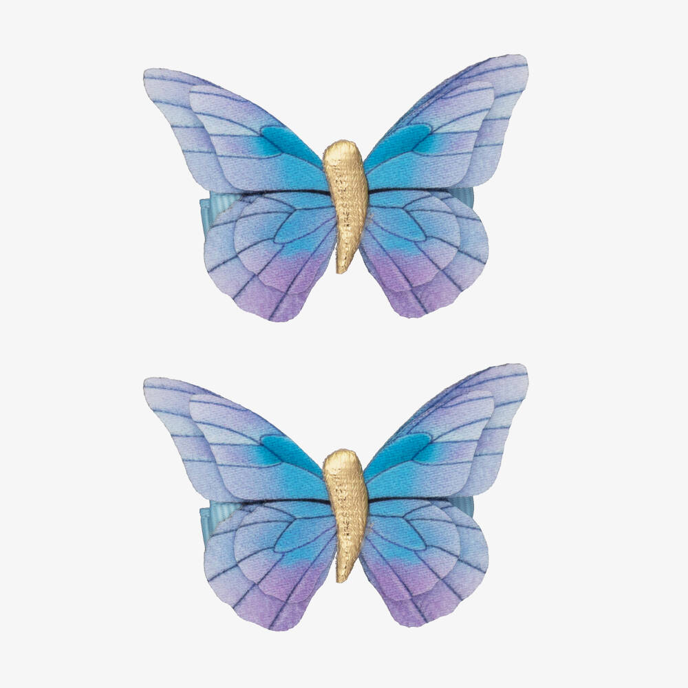 Souza-Girls Blue Butterfly Hair Clips (2 Pack) | Childrensalon