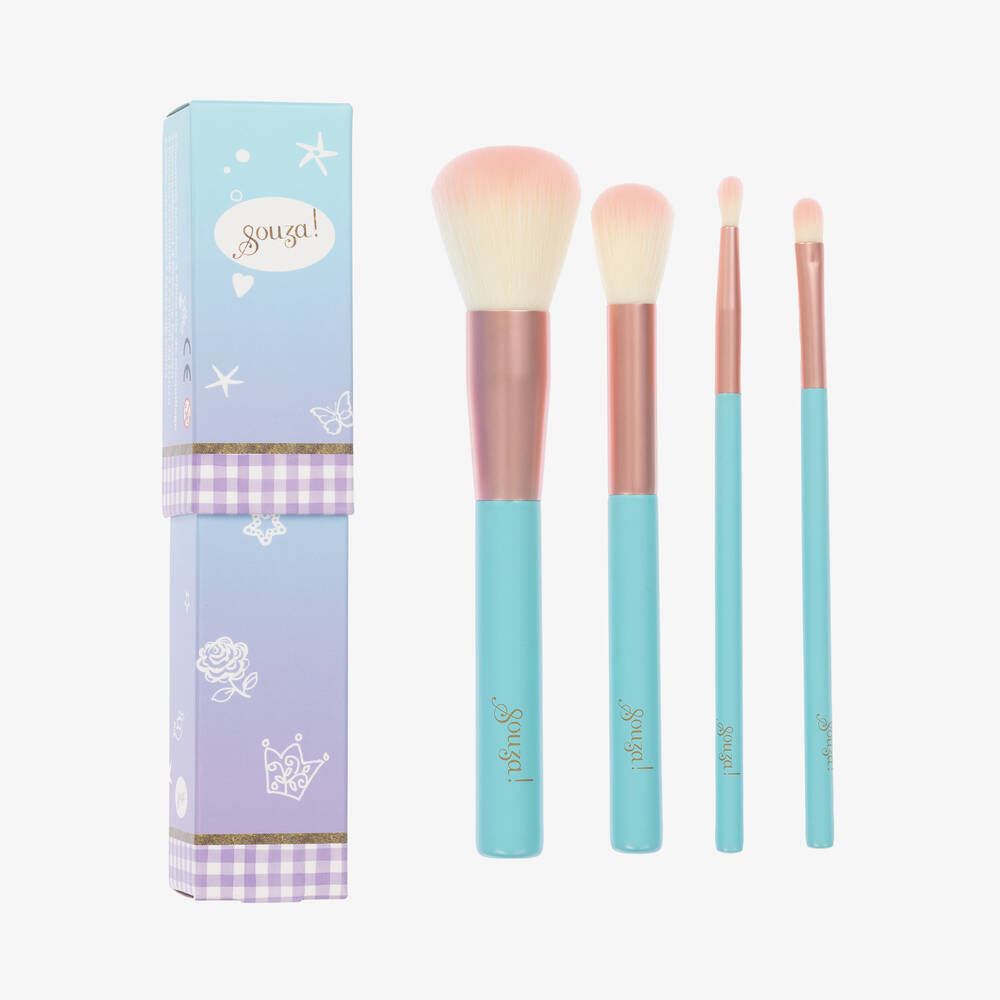 Souza-Girls Blue Make Up Brush Set | Childrensalon