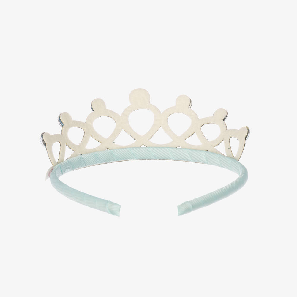 Souza-Girls Glittery Blue Jewelled Crown Hairband | Childrensalon