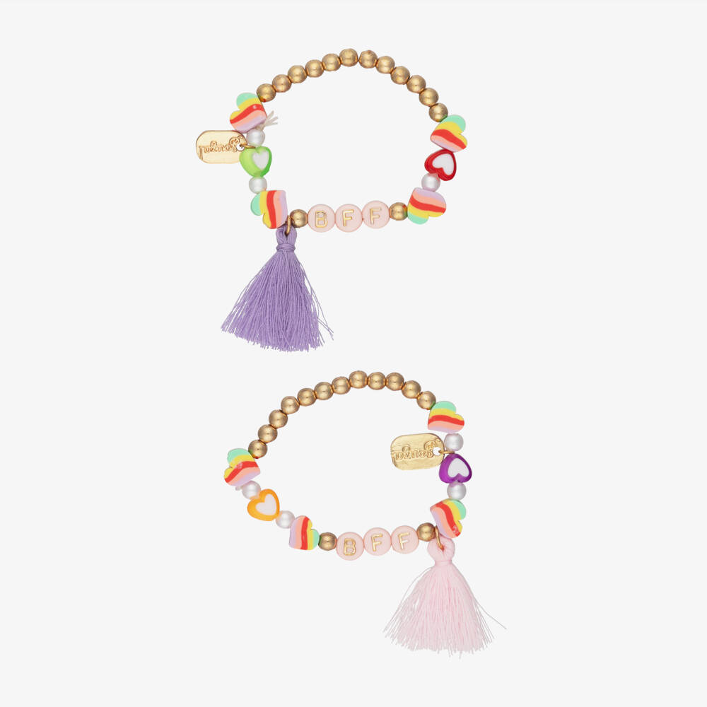 Souza-Girls Gold Bead Best Friends Braclets (2 Pack) | Childrensalon