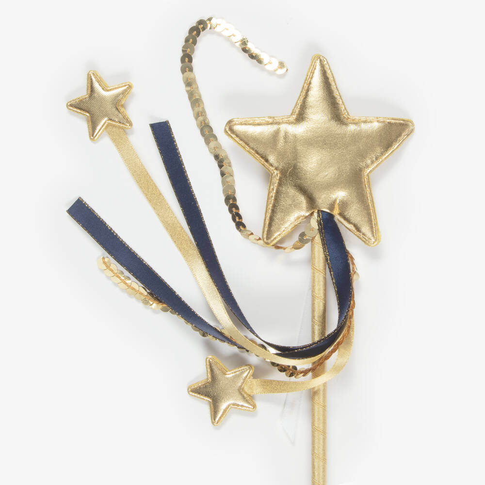 Souza-Girls Gold Orion Star Wand (39cm) | Childrensalon