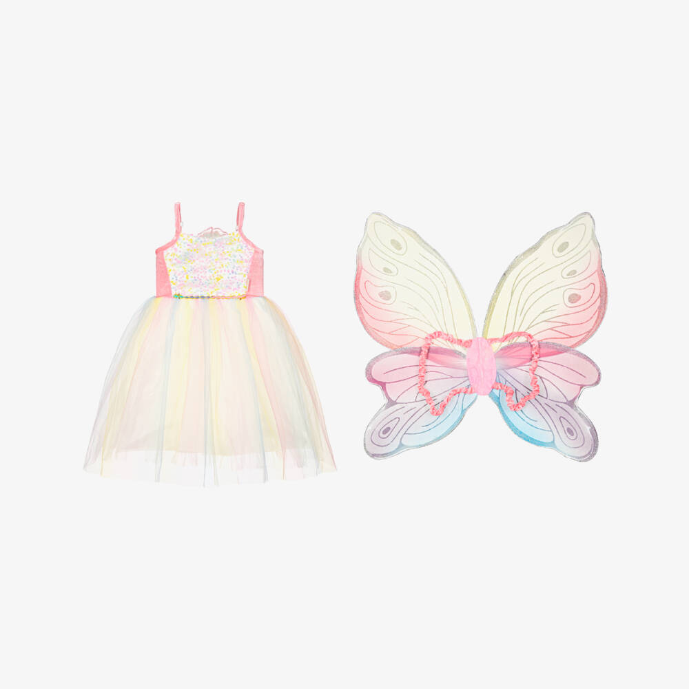Souza-Girls Pastel Coloured Fairy Costume Dress with Wings | Childrensalon