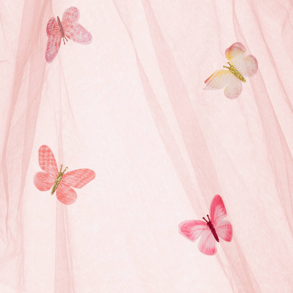 Souza-Girls Peach Pink Dress-Up Cape with Butterflies | Childrensalon