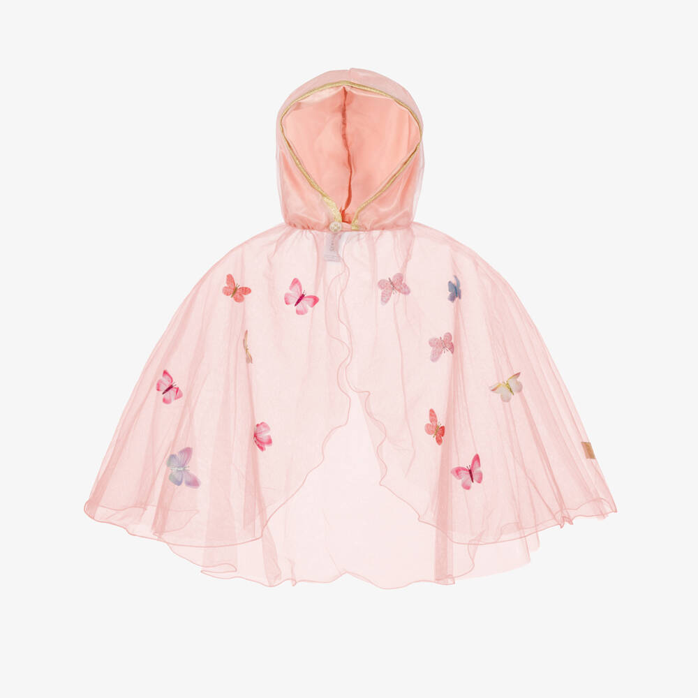Souza-Girls Peach Pink Dress-Up Cape with Butterflies | Childrensalon