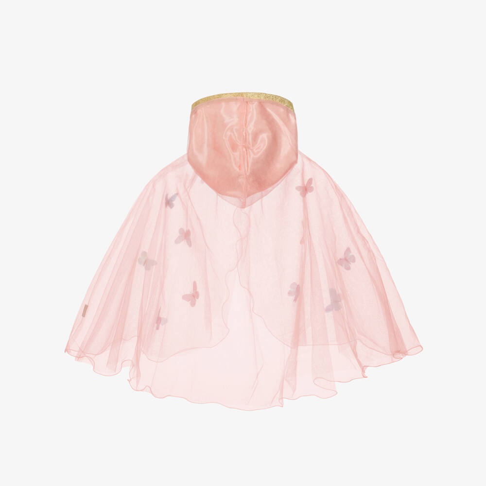 Souza-Girls Peach Pink Dress-Up Cape with Butterflies | Childrensalon