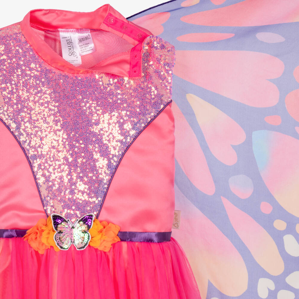 Souza-Girls Pink Butterfly Costume with Wings | Childrensalon