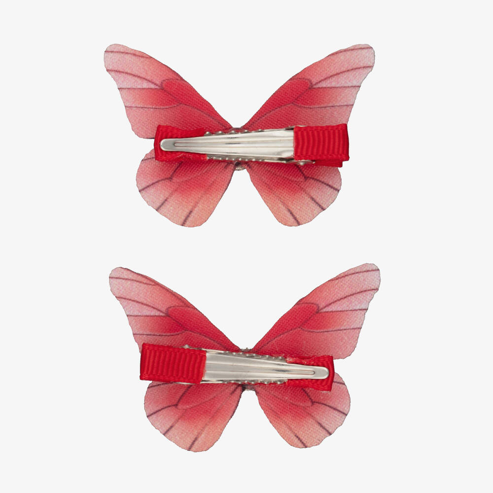 Souza-Girls Pink Butterfly Hair Clips (2 Pack) | Childrensalon