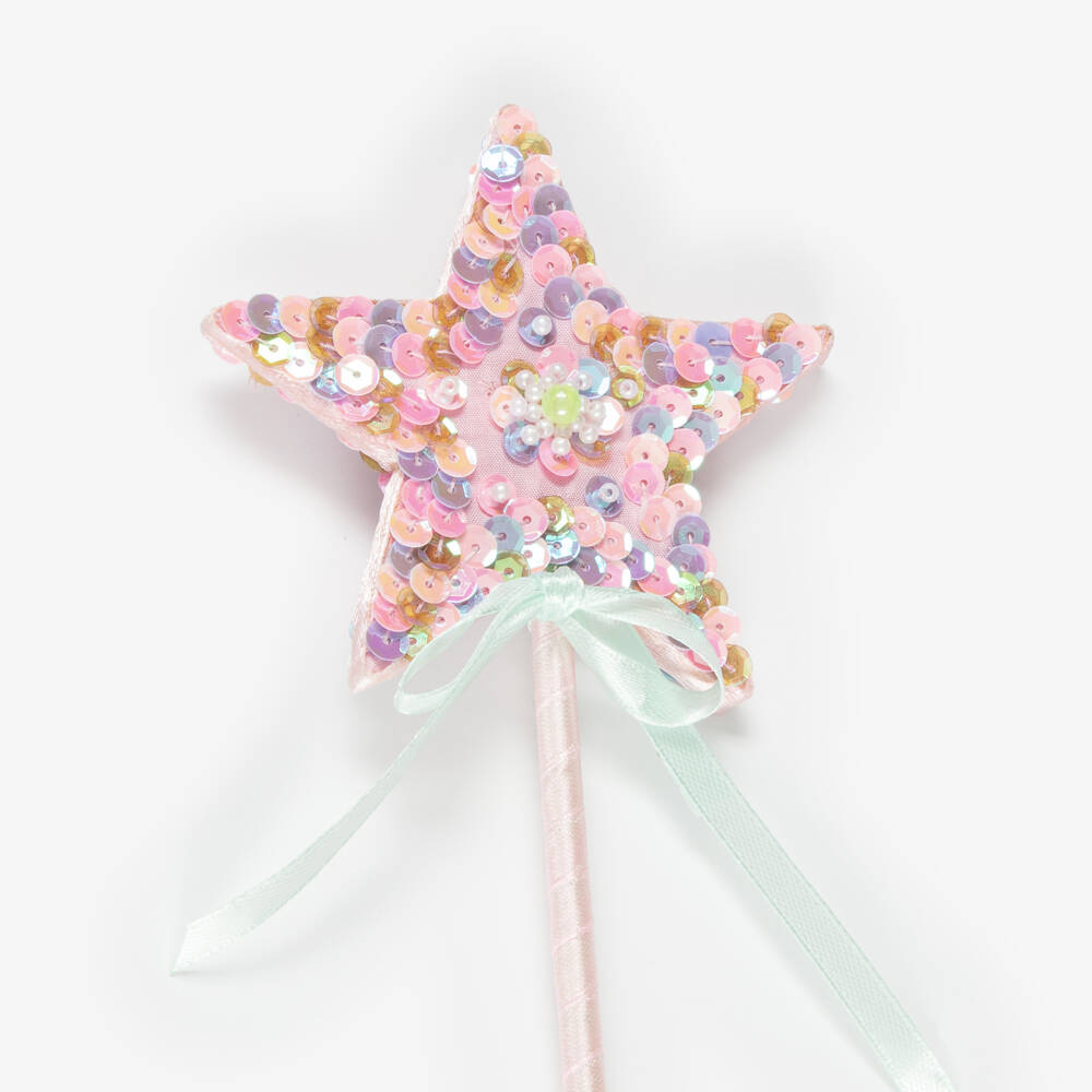 Souza-Girls Pink Sequinned Star Wand (39cm) | Childrensalon
