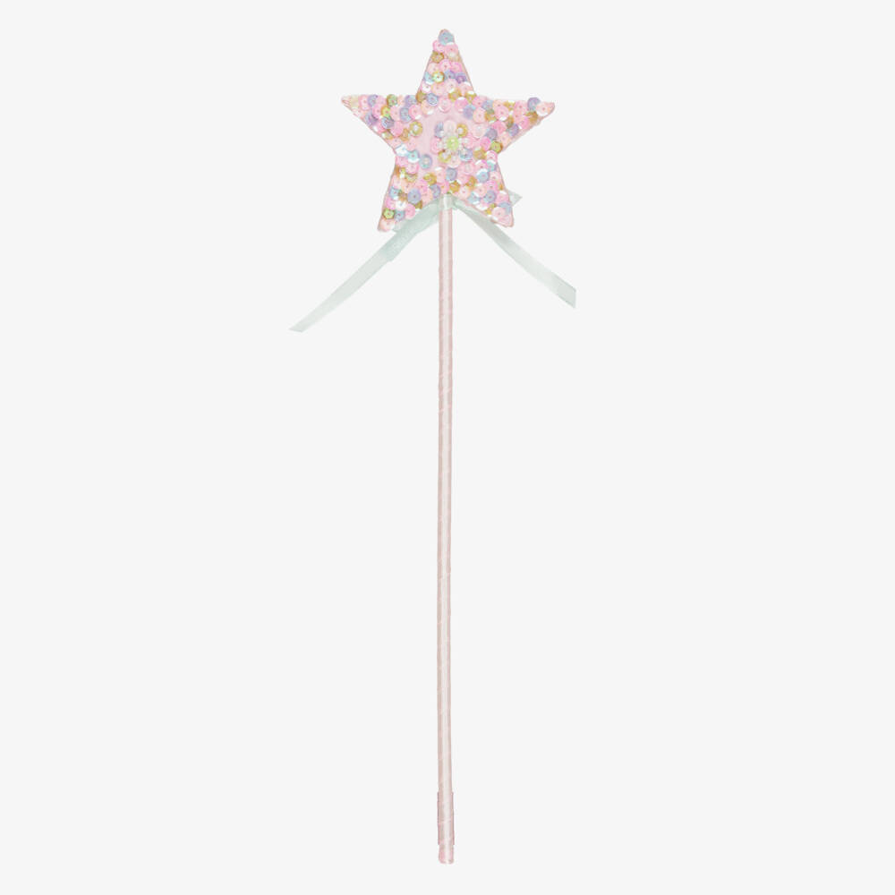 Souza-Girls Pink Sequinned Star Wand (39cm) | Childrensalon