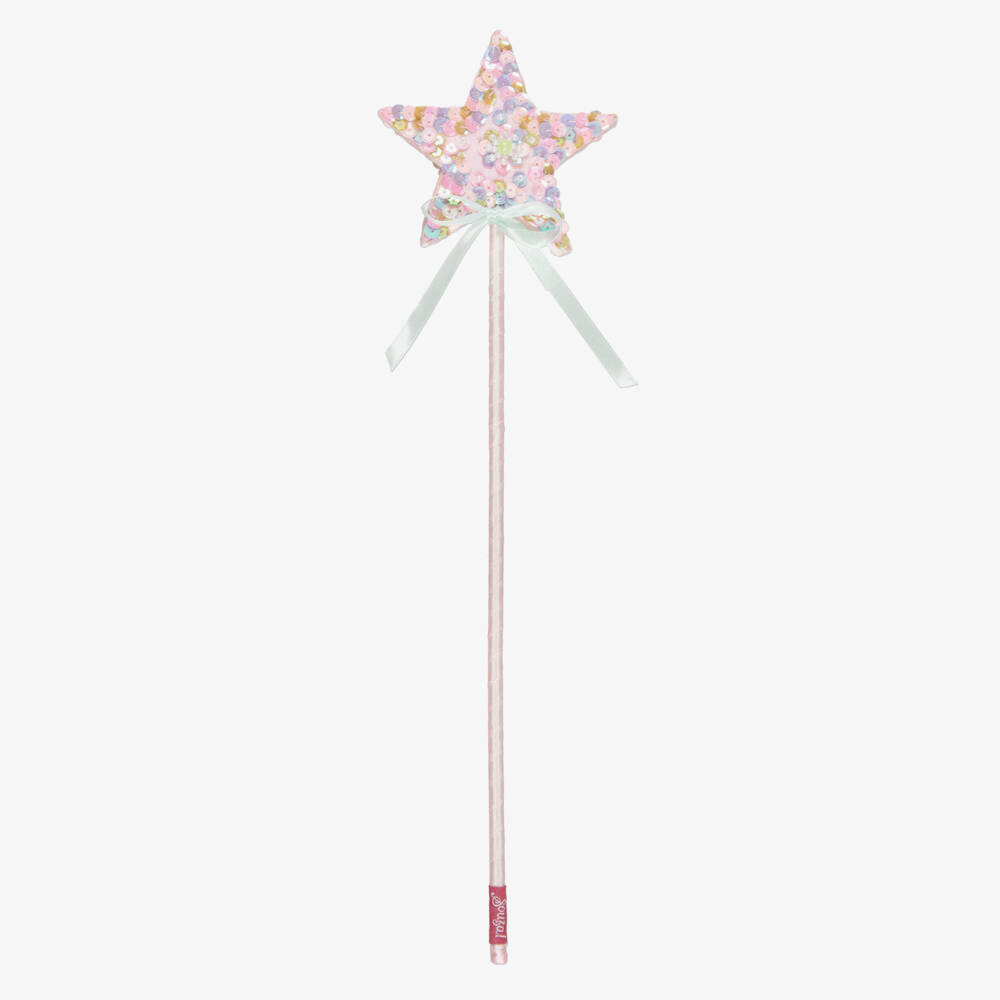 Souza-Girls Pink Sequinned Star Wand (39cm) | Childrensalon