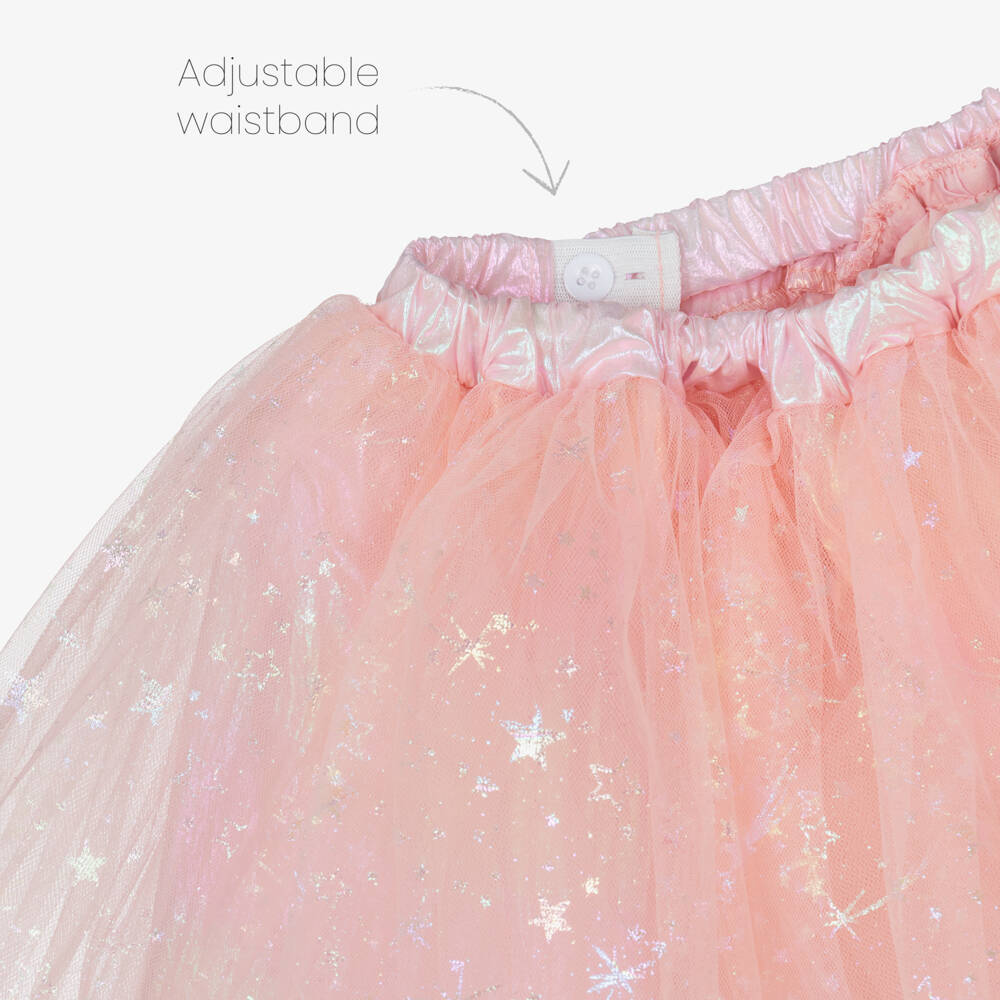 Souza-Girls Pink Tulle Tutu Skirt with Iridescent Star Print | Childrensalon