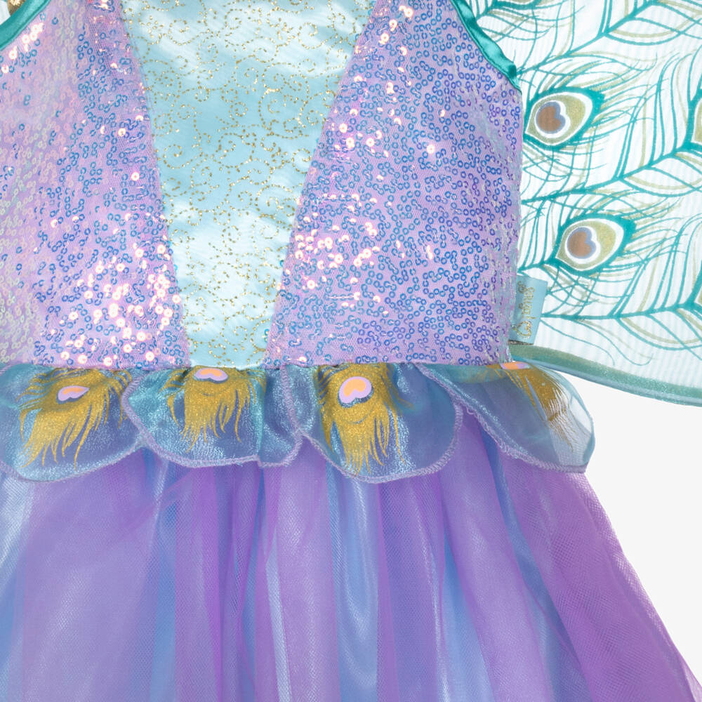 Souza-Girls Purple Peacock Fairy Costume Dress with Wings | Childrensalon