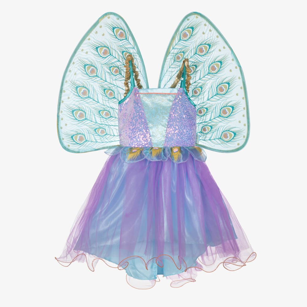 Souza-Girls Purple Peacock Fairy Costume Dress with Wings | Childrensalon