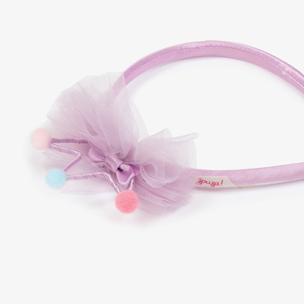Souza-طوق للشعر تول مزين بتاج لون بنفسجي للبنات | Childrensalon