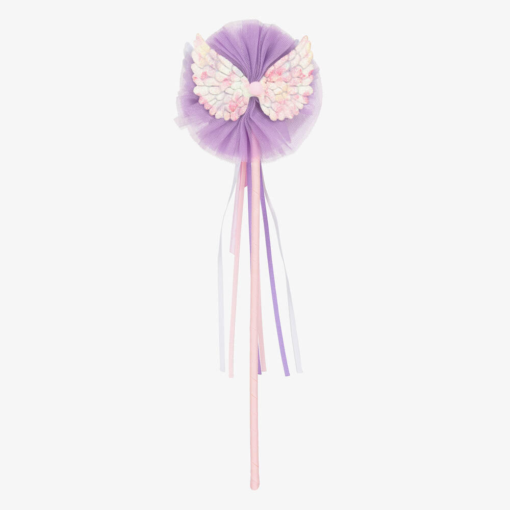 Souza-Girls Purple Tulle Fairy Wings Wand | Childrensalon
