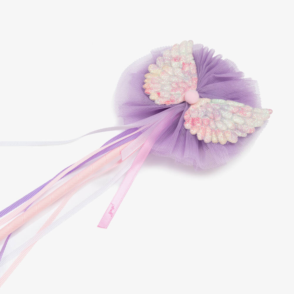 Souza-Girls Purple Tulle Fairy Wings Wand | Childrensalon