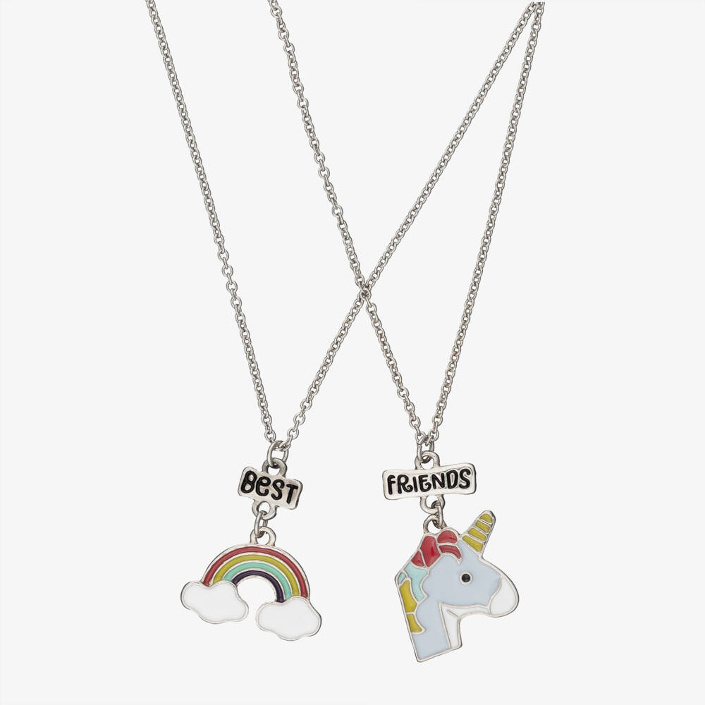 Souza-Girls Silver Chain Best Friends Pendant Necklace (41cm) | Childrensalon