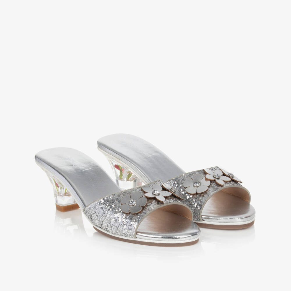 Souza-Girls Silver Heeled Costume Shoes | Childrensalon