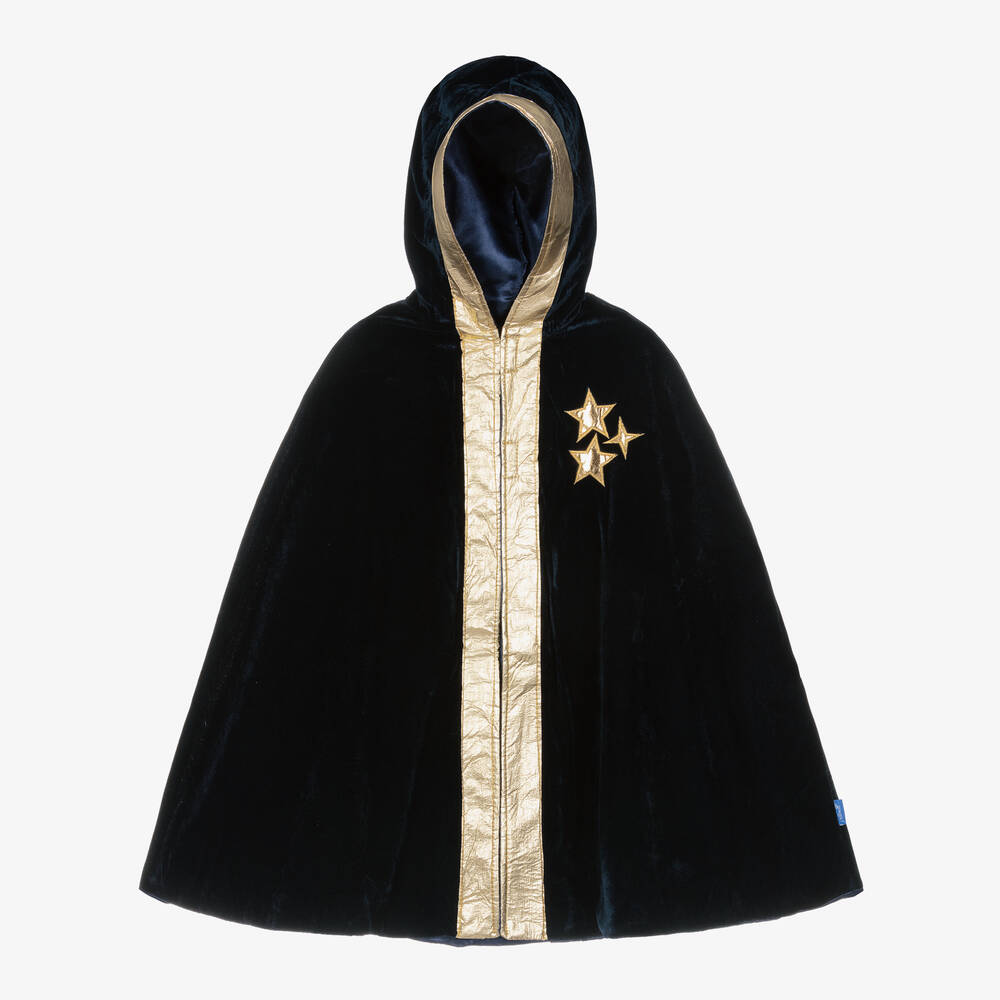 Souza-Navy Blue Velour Wizard Cape | Childrensalon
