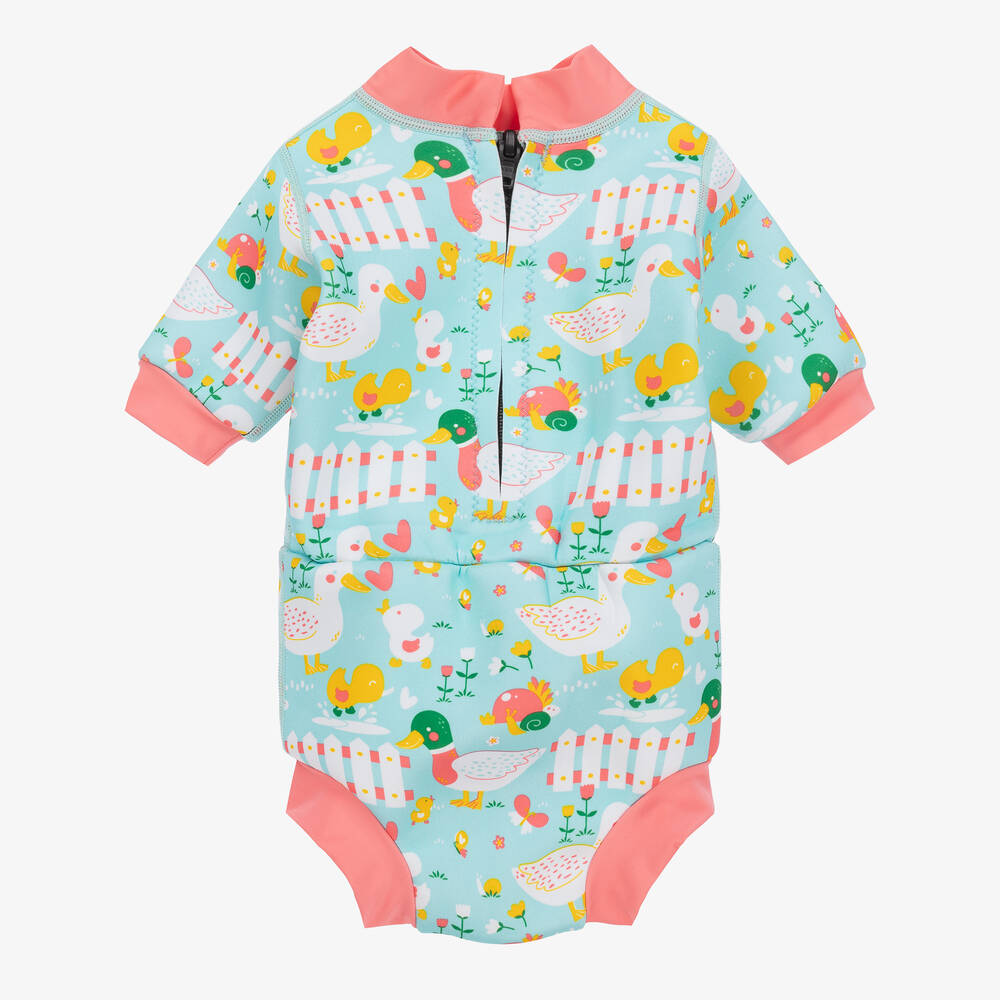 Splash About-Baby Girls Blue Happy Nappy Wet Suit (UPF 50+) | Childrensalon