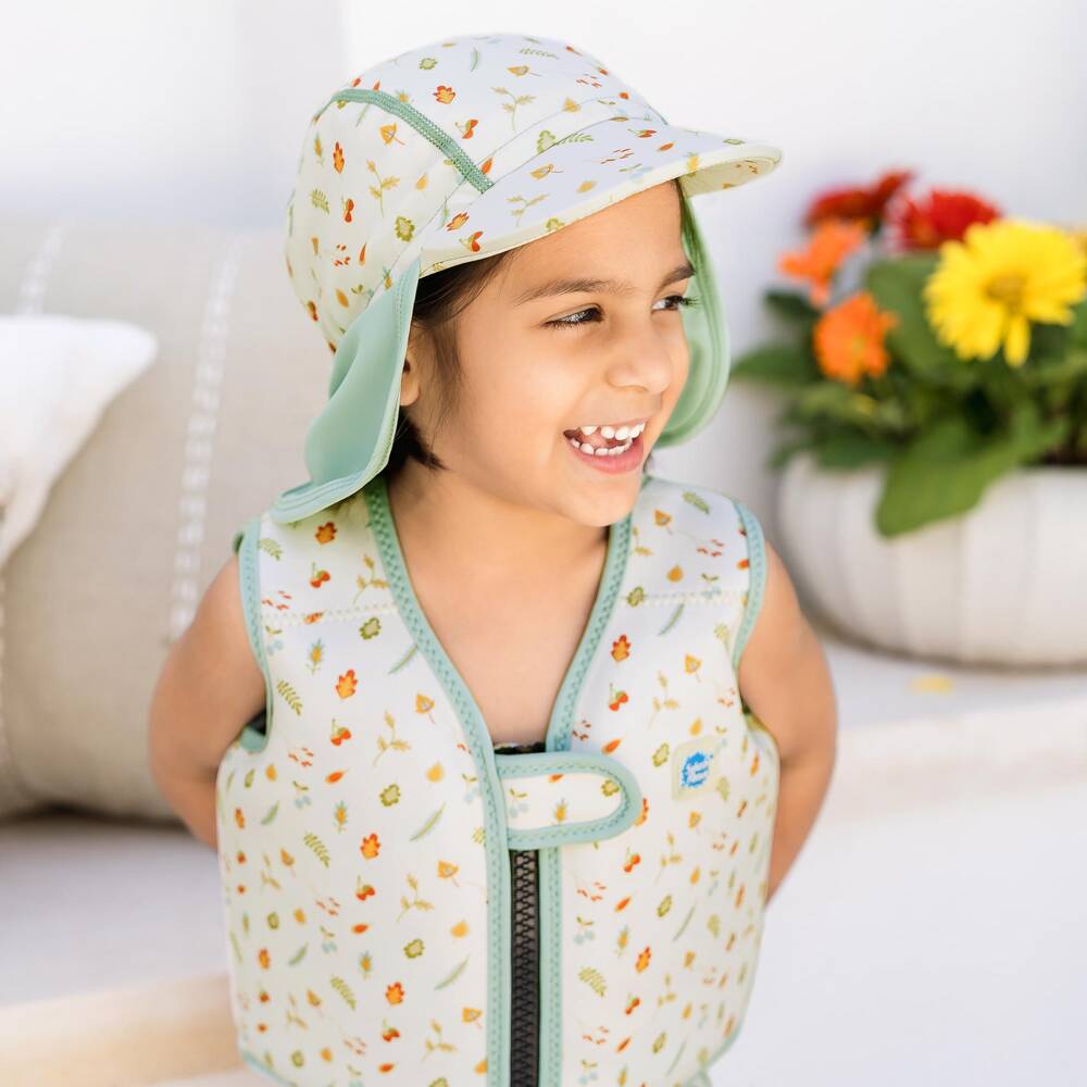 Splash About-Beige Woodland Print Float Vest | Childrensalon
