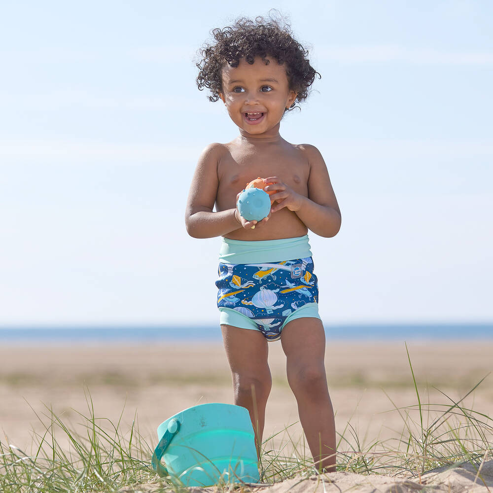 Splash About-Blue Happy Nappy Duo Swim Pants (UPF50+) | Childrensalon