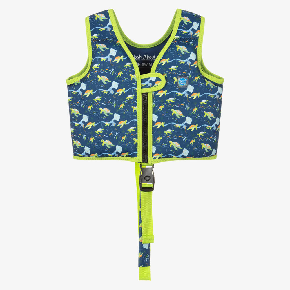 Splash About-بدلة طفو بطبعة سلاحف لون كحلي للأولاد | Childrensalon