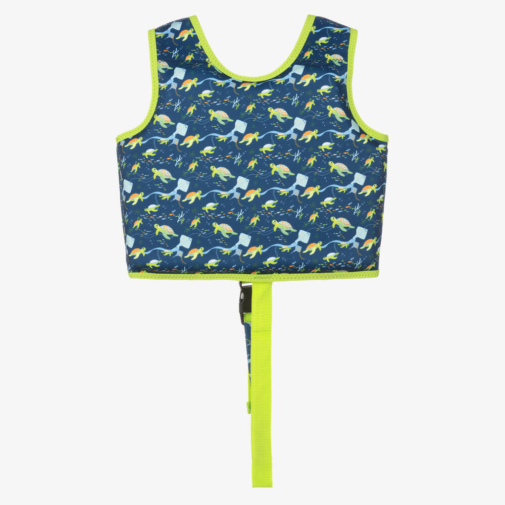 Splash About-Boys Navy Blue Turtle & Stingray Print Float Vest | Childrensalon