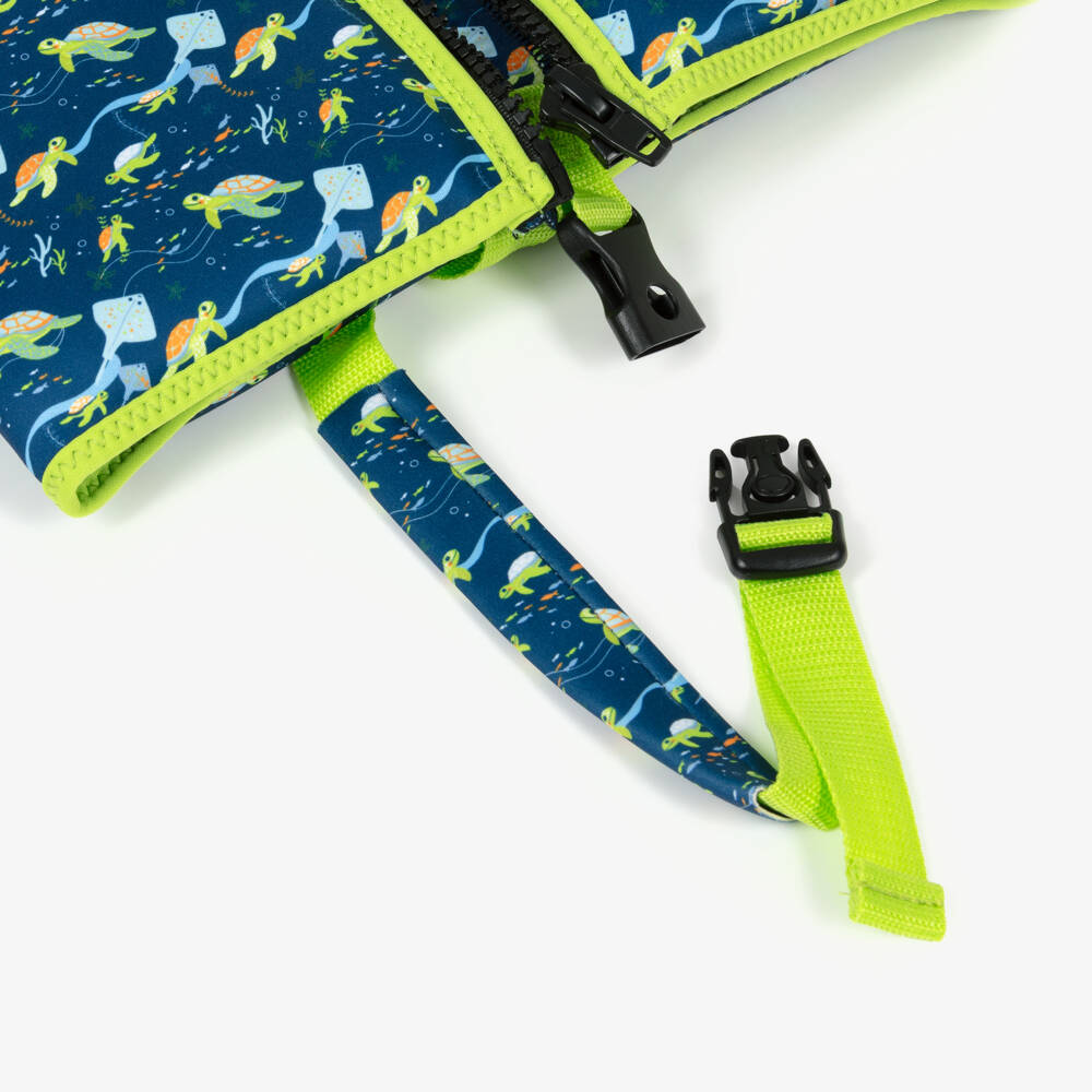 Splash About-Boys Navy Blue Turtle & Stingray Print Float Vest | Childrensalon