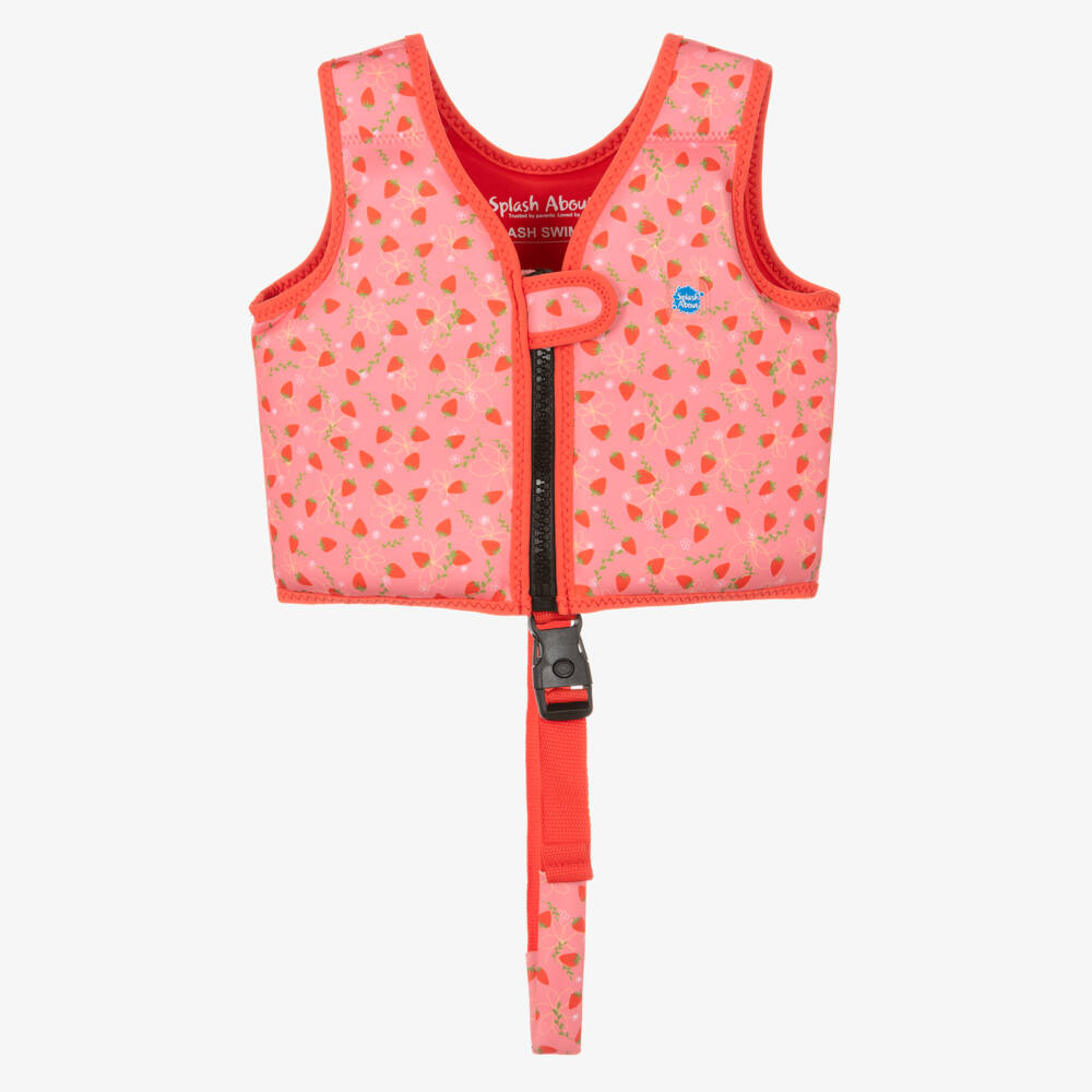 Splash About-Girls Pink Strawberry Print Float Vest | Childrensalon