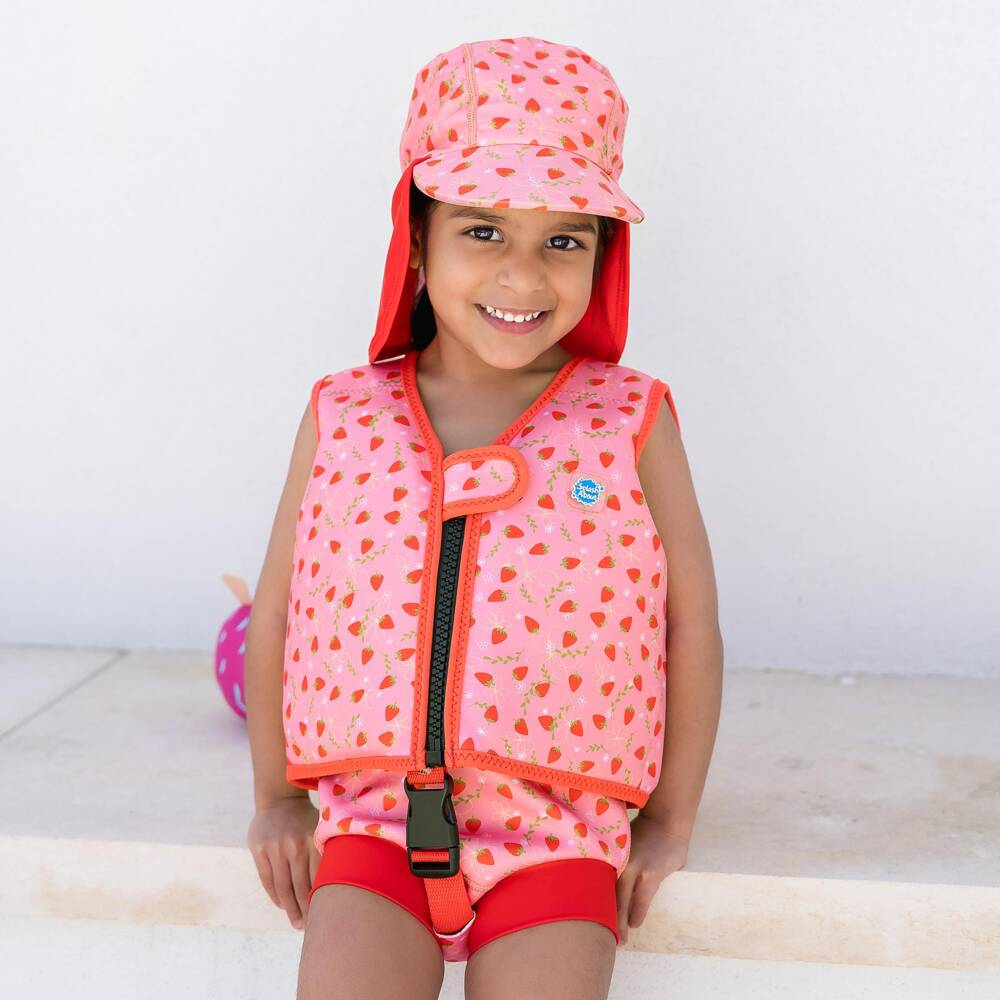Splash About-Girls Pink Strawberry Print Float Vest | Childrensalon