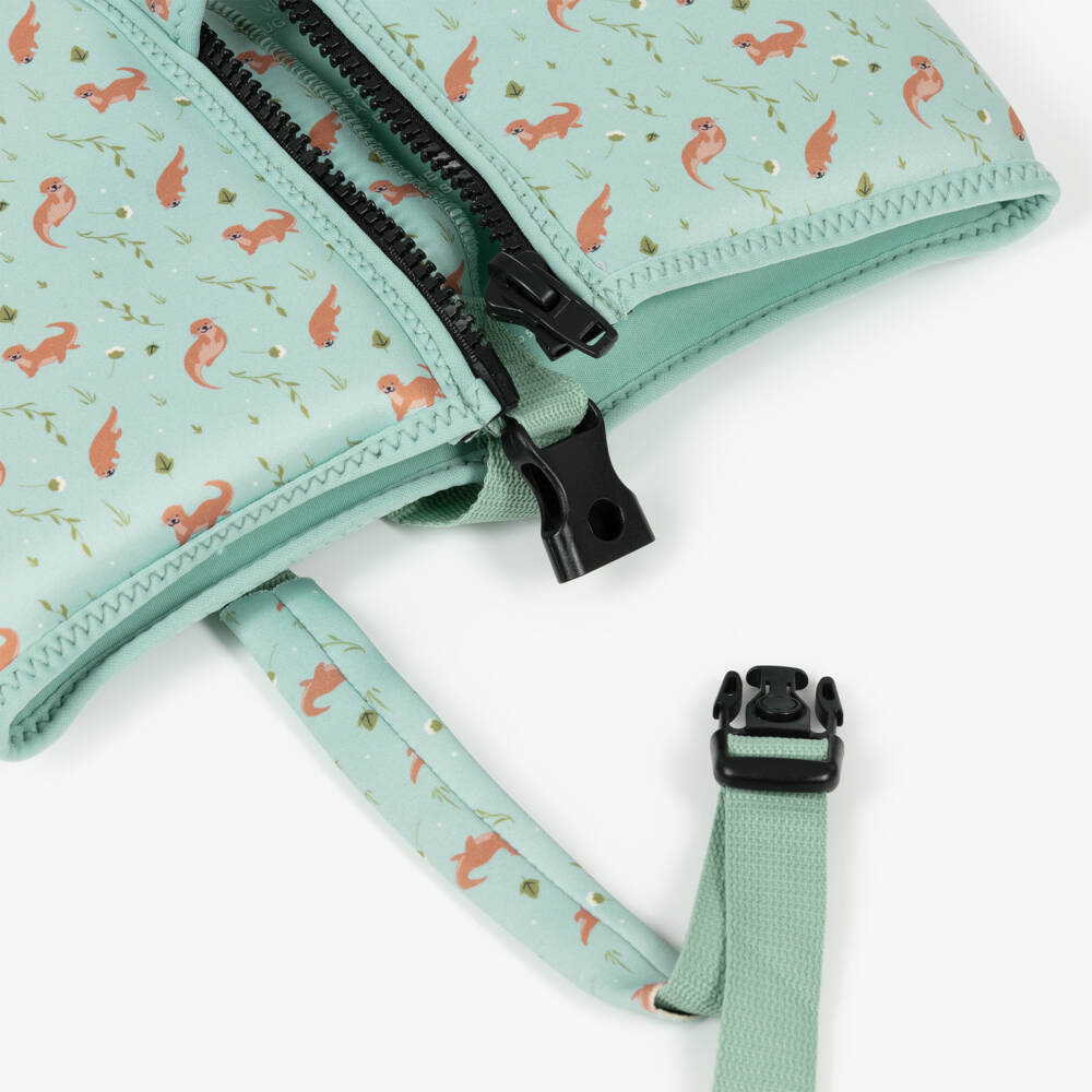 Splash About-Pale Green Otter Print Float Suit | Childrensalon