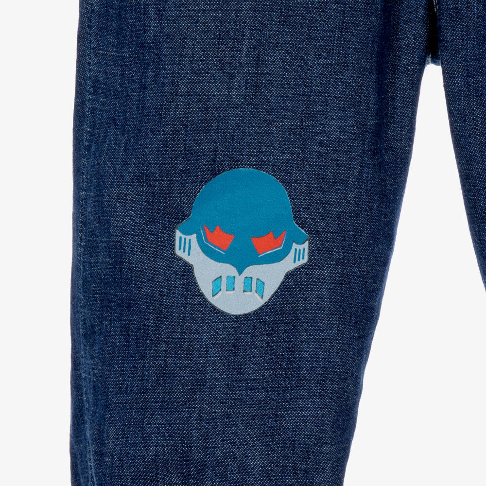 Stella McCartney Kids-Baby Boys Blue Denim Superhero Jeans | Childrensalon