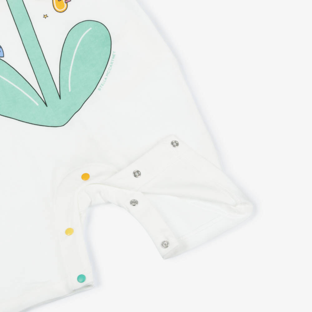 Stella McCartney Kids-بودي سوت قطن لون عاجي للبنات الرضع | Childrensalon