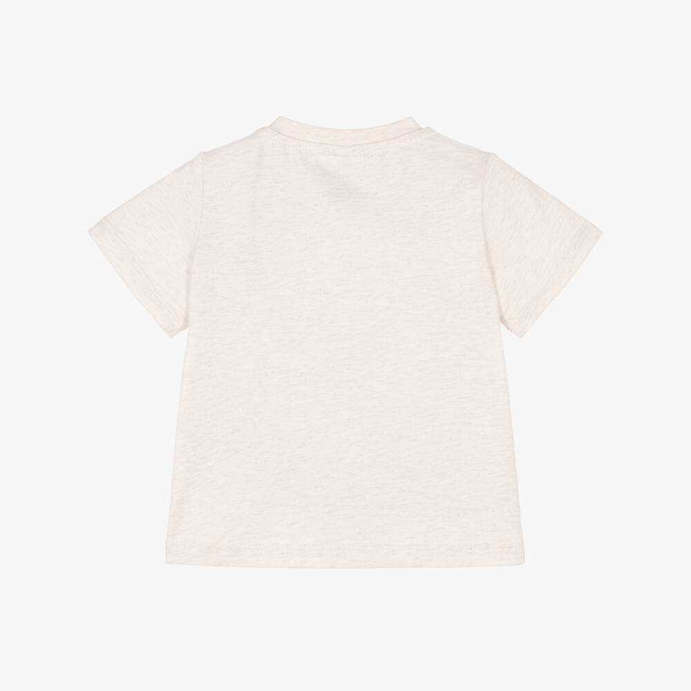 Stella McCartney Kids-Baby Girls Ivory T-Shirt with Heart Print | Childrensalon