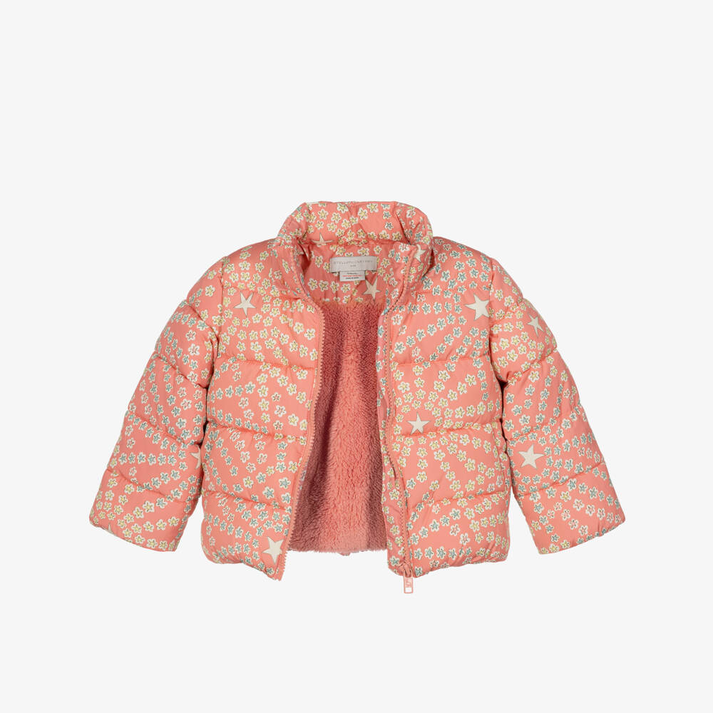 Stella McCartney Kids-Baby Girls Pink Padded Jacket | Childrensalon