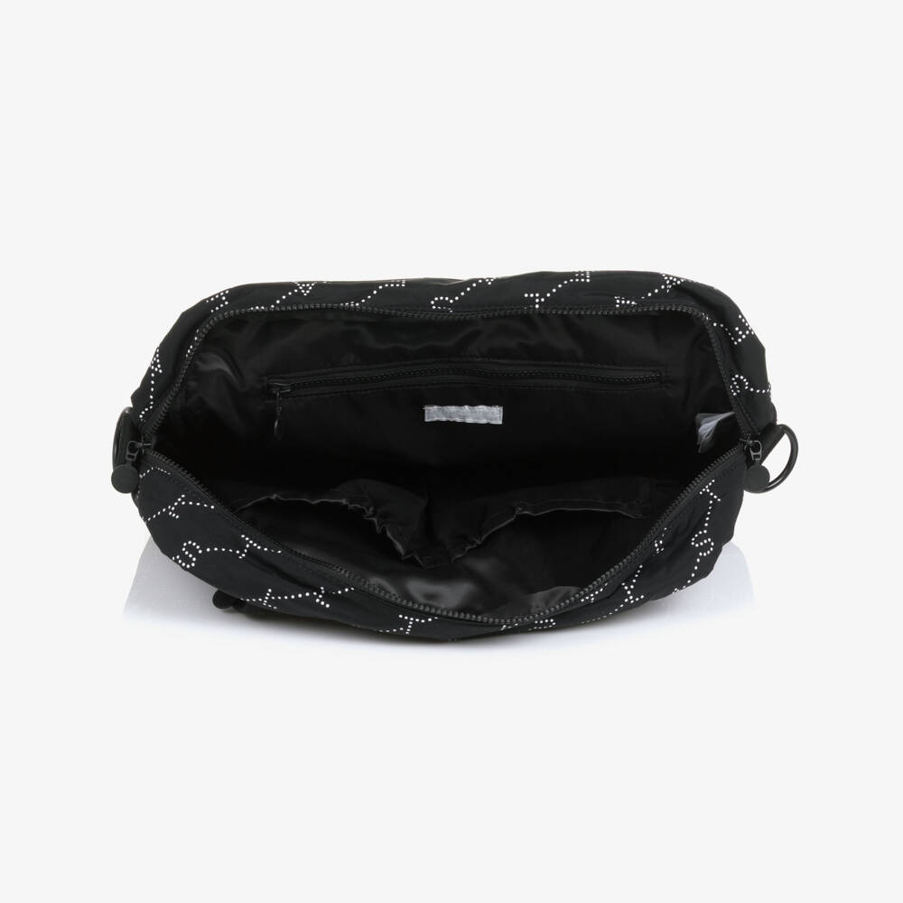 Stella McCartney Kids-Black Logo Print Baby Changing Bag (36cm) | Childrensalon