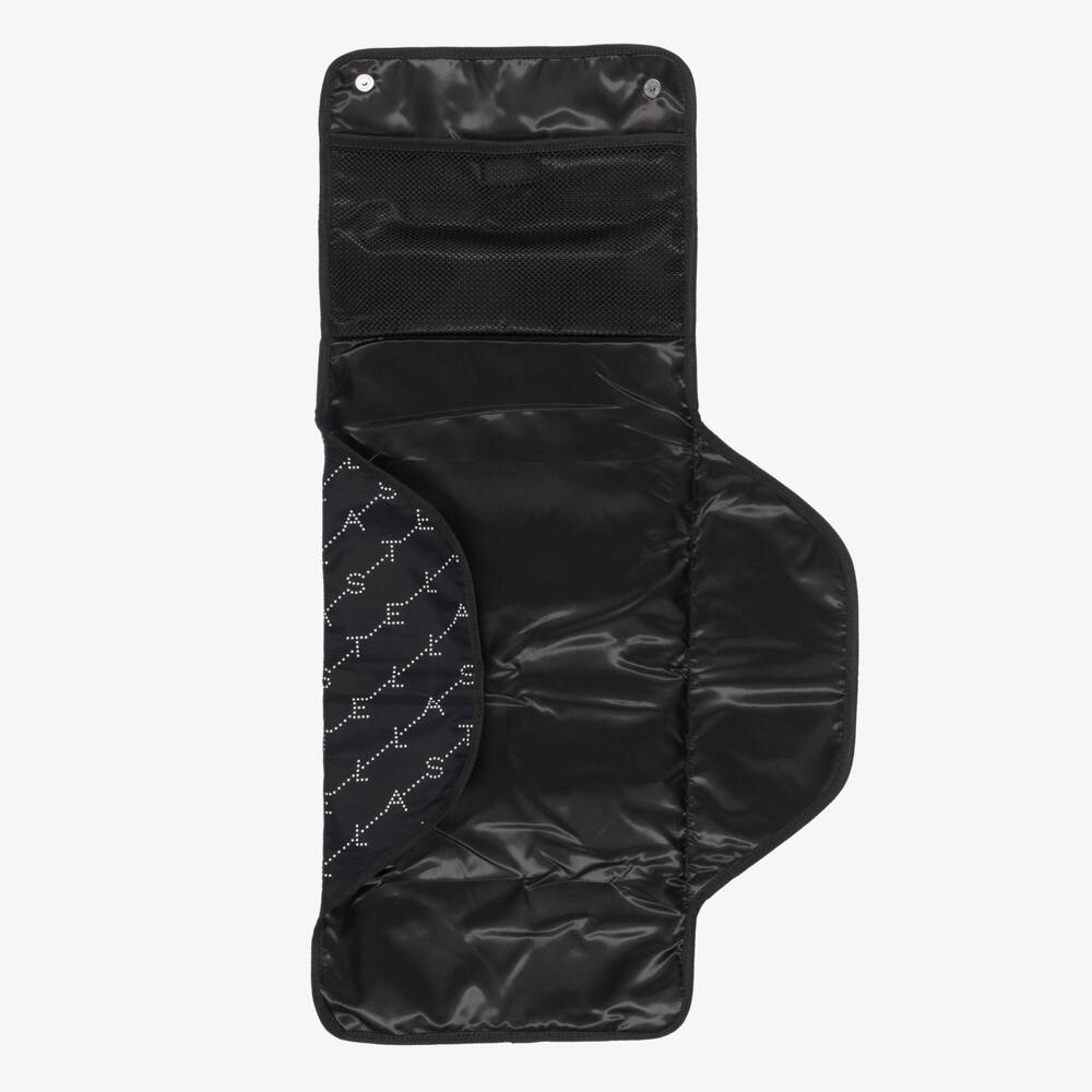 Stella McCartney Kids-Black Logo Print Baby Changing Bag (36cm) | Childrensalon