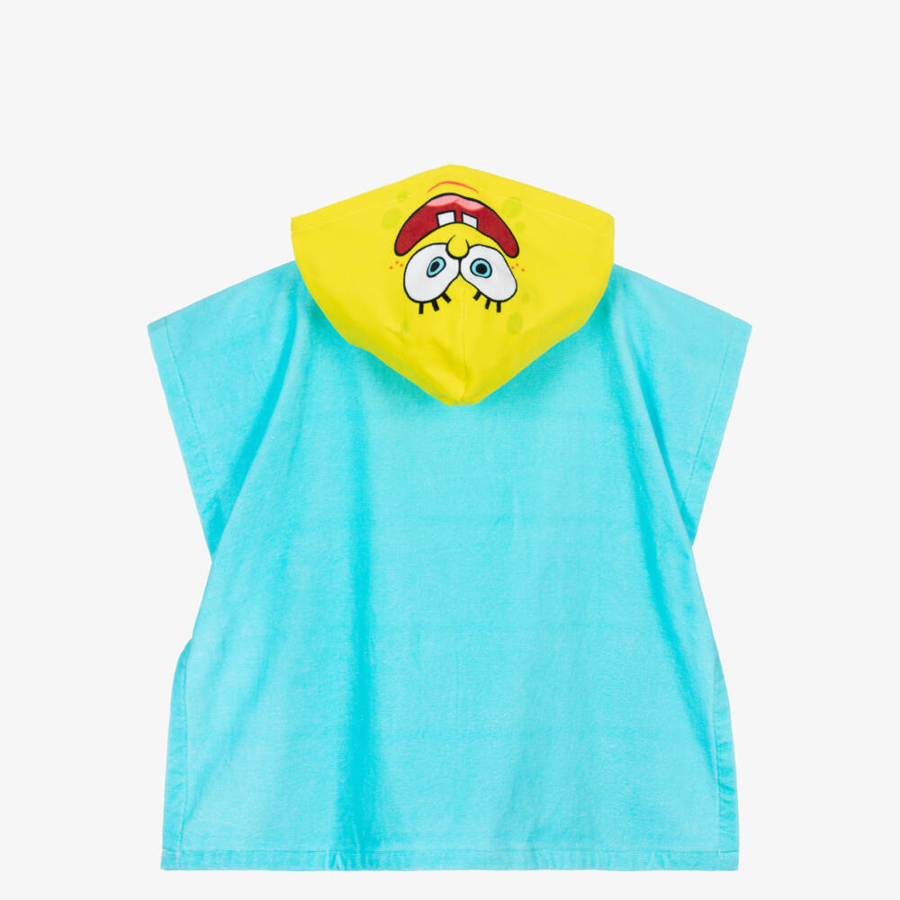 Stella McCartney Kids-Blue SpongeBob Hooded Poncho | Childrensalon