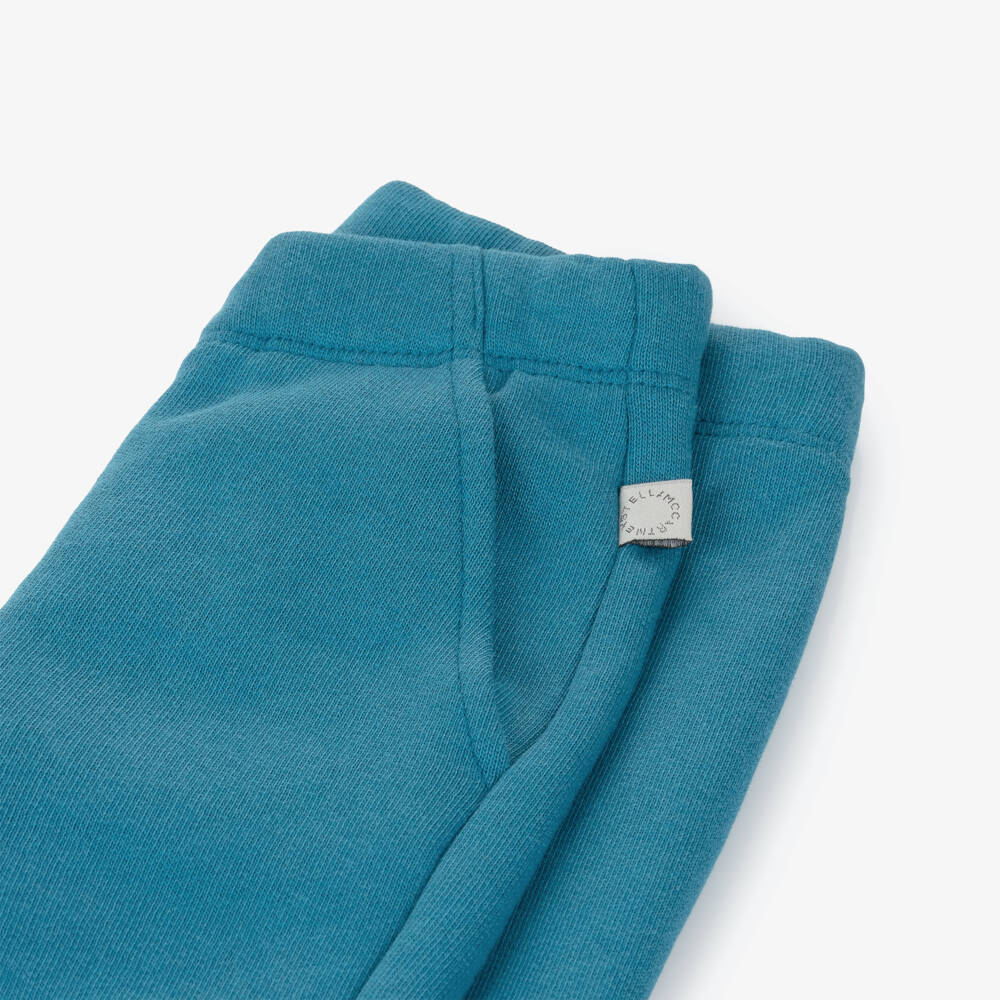 Stella McCartney Kids-Blue Sun & Earth Cotton Joggers | Childrensalon
