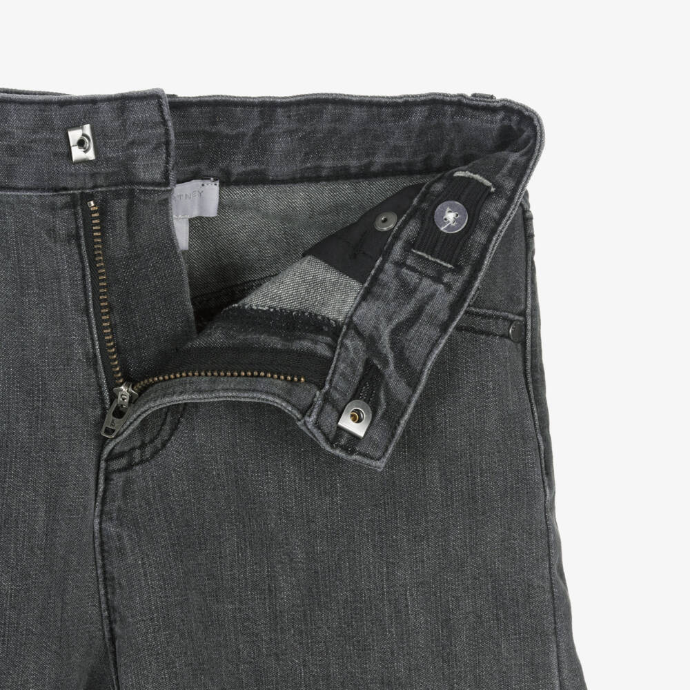 Stella McCartney Kids-Boys Black Cotton Denim Shorts | Childrensalon