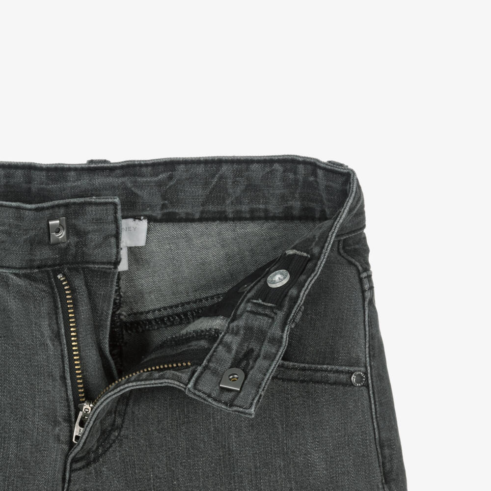 Stella McCartney Kids-Boys Black Denim Wide Leg Jeans | Childrensalon