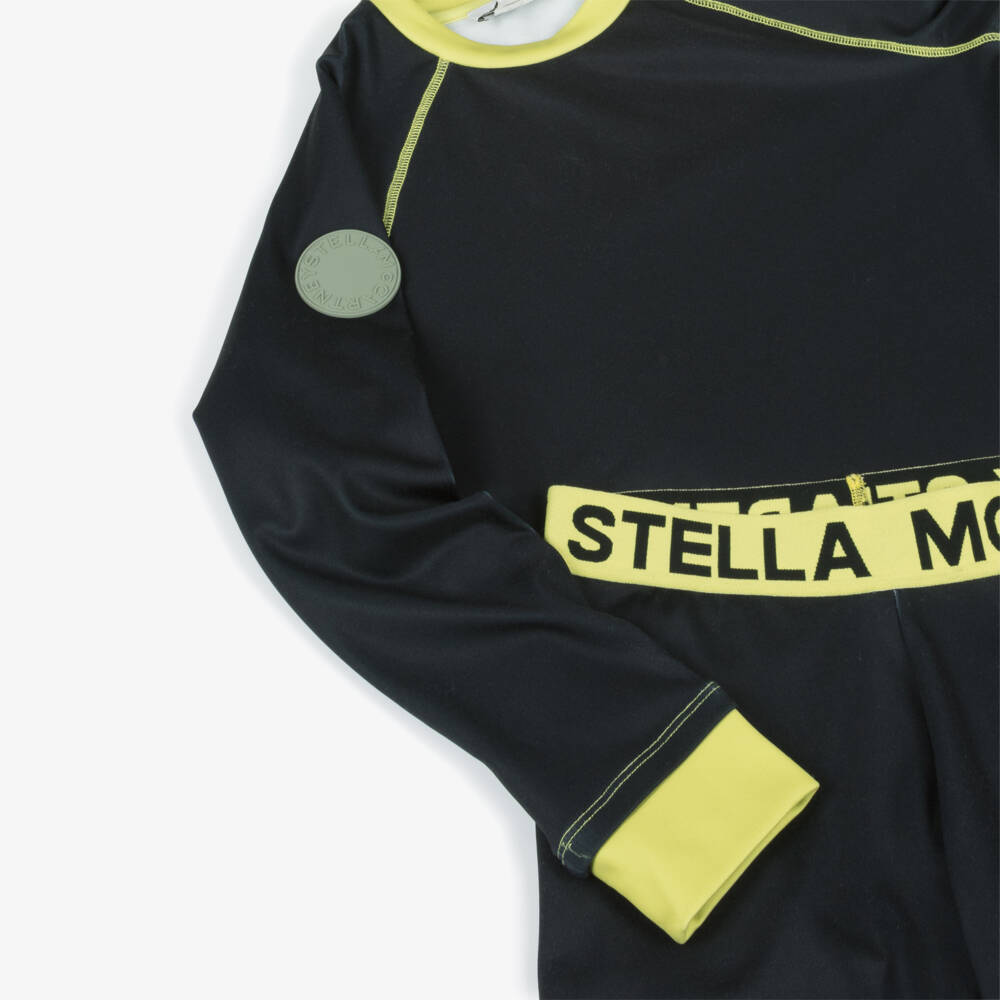 Stella McCartney Kids-طقم حراري لون أسود وأصفر للأولاد | Childrensalon