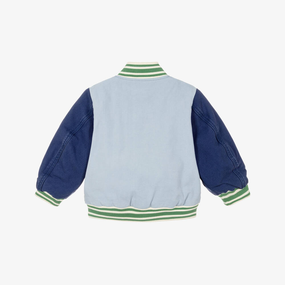 Stella McCartney Kids-Boys Blue Cotton Bomber Jacket | Childrensalon