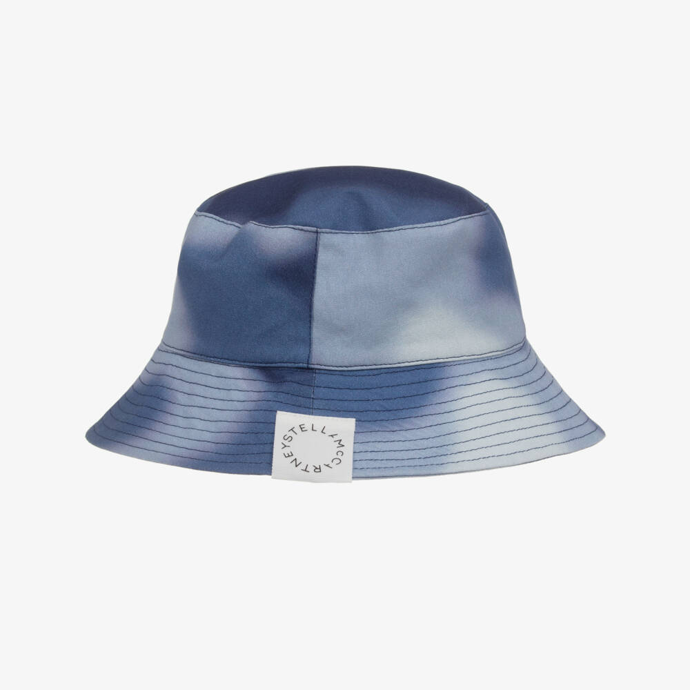 Stella McCartney Kids-قبعة باكيت تاي داي قطن لون أزرق للأولاد | Childrensalon
